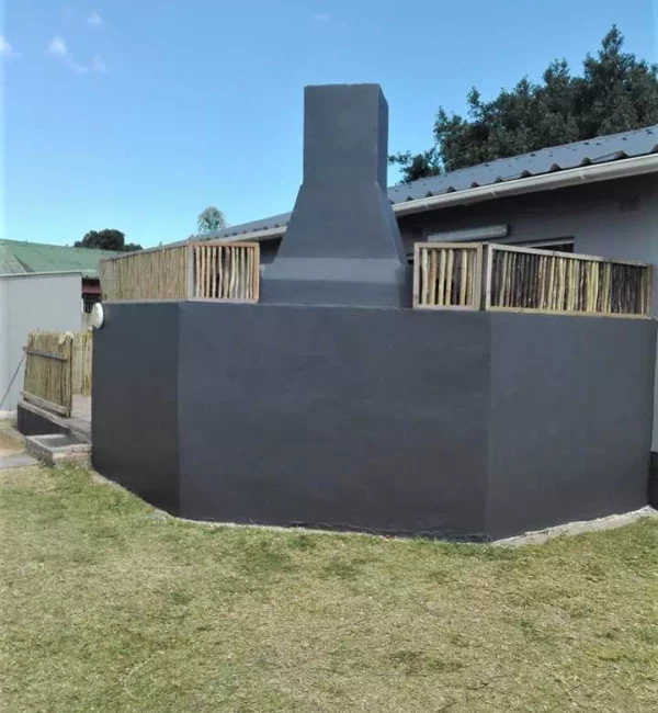 Outdoor braai area construction
